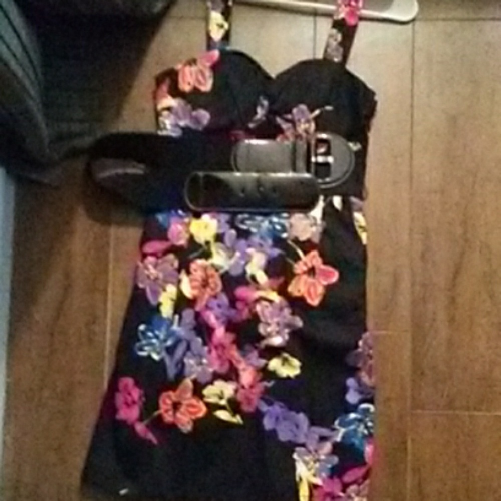 Woman's floral dress retro